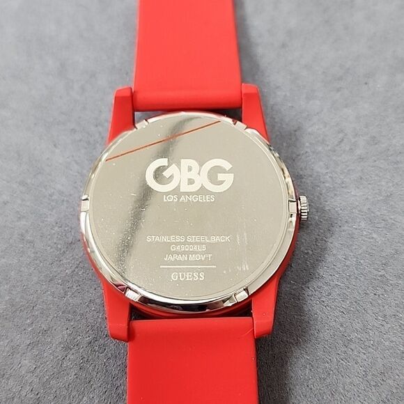 Guess Red Rubber Los Angeles Women's Watch - Picture 2 of 2